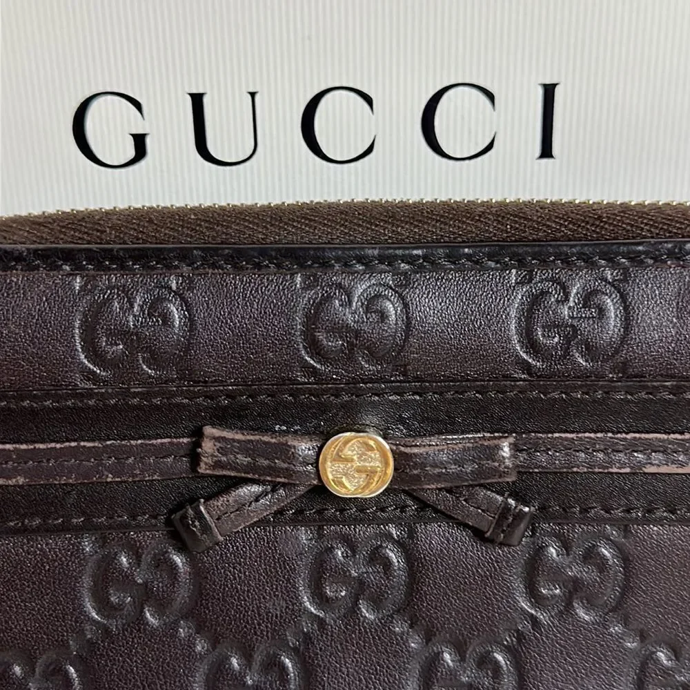 💯Authentic Guccissima Zipped Around Long Wallet 🍀